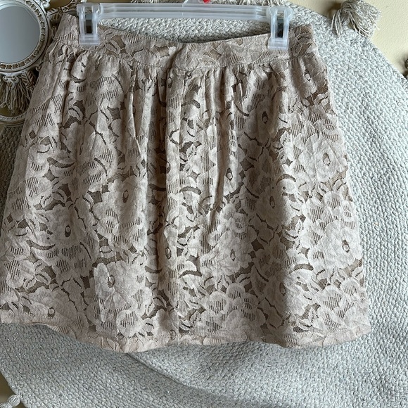 Forever 21 Dresses & Skirts - Tan Lacey forever 21 skirt